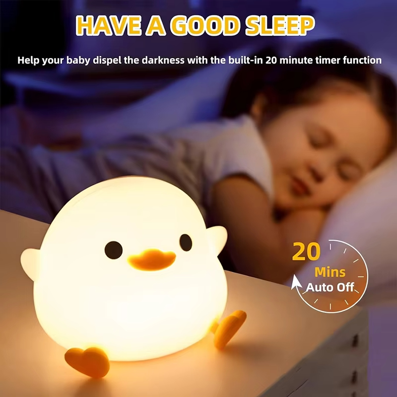 LED Night Light Cute Duck Cart - Floating Nightstand With Led Light ulasan dan harga