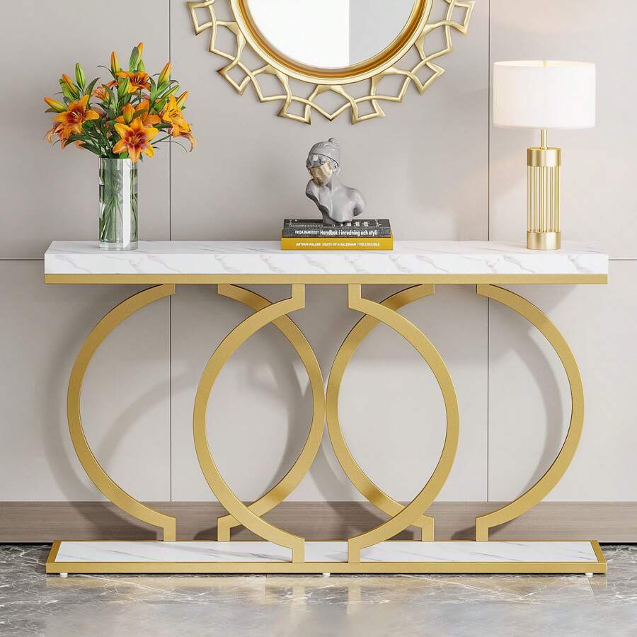 Inch Modern Gold Console Table - Tables ulasan dan harga