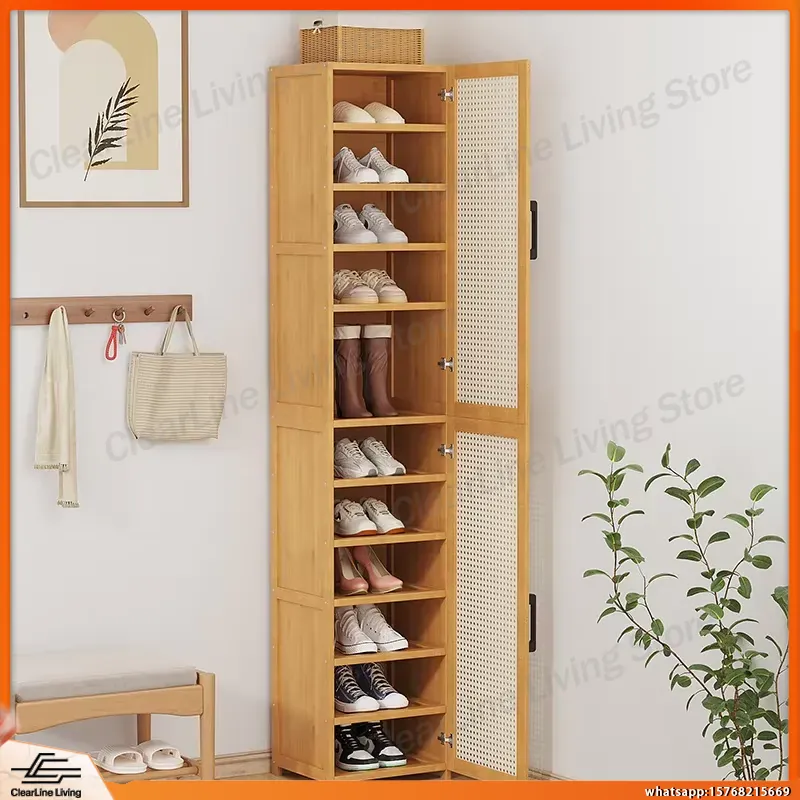 Modern Multi-Layer Shoe Rack f - Shoe Rack Cabinet Narrow Entryway ulasan dan harga