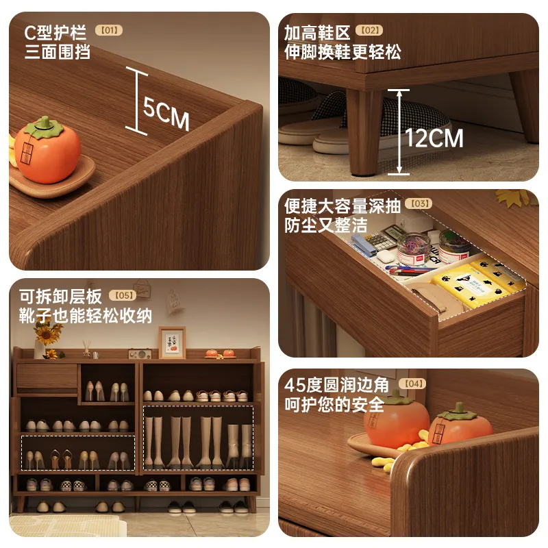 for Solid Wood Shoe Cabinet Na - Shoe Rack Cabinet Narrow Entryway ulasan dan harga