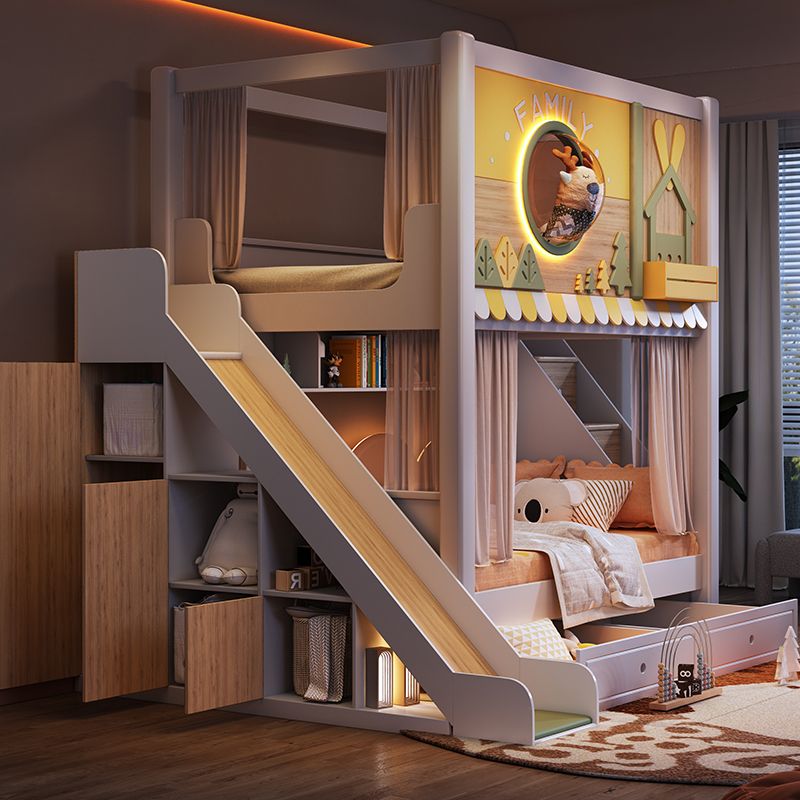 *Modern Forest Theme Kids Bunk - Bunk Bed With Stairs And Slide ulasan dan harga