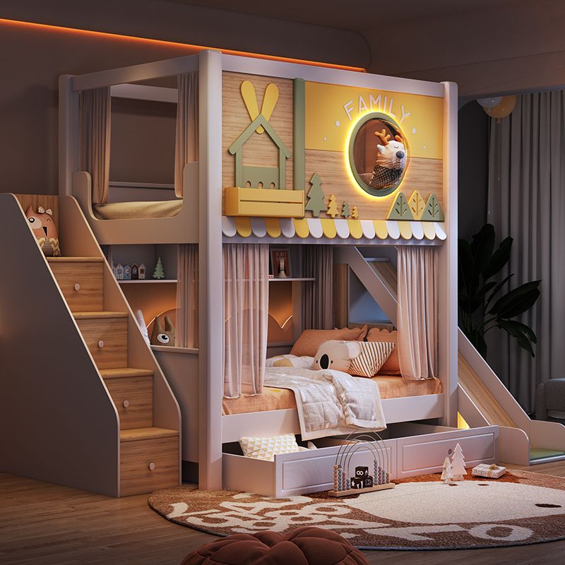 *Modern Forest Theme Kids Bunk - Bunk Bed With Stairs And Slide ulasan dan harga