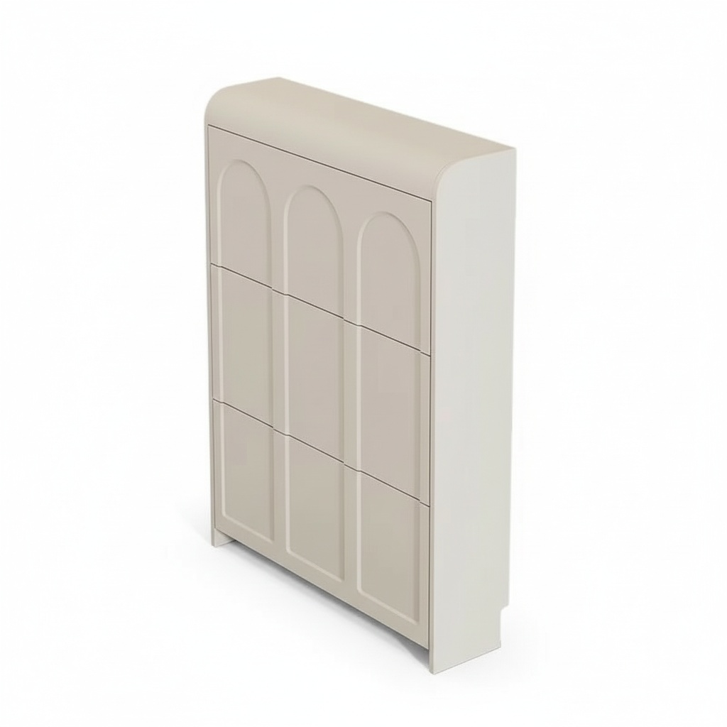 Shoe Cabinet, Modern Cream Woo - Shoe Rack Cabinet Narrow Entryway ulasan dan harga