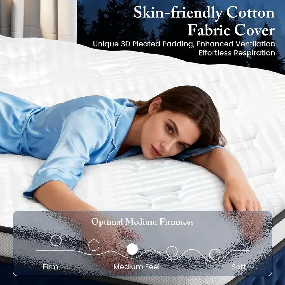 12 Inch Hybrid Mattress Queen  - Memory Foam Mattress In A Box Queen ulasan dan harga