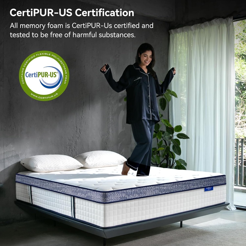 Queen Mattress, 12 Inch Hybrid - Memory Foam Mattress In A Box Queen ulasan dan harga