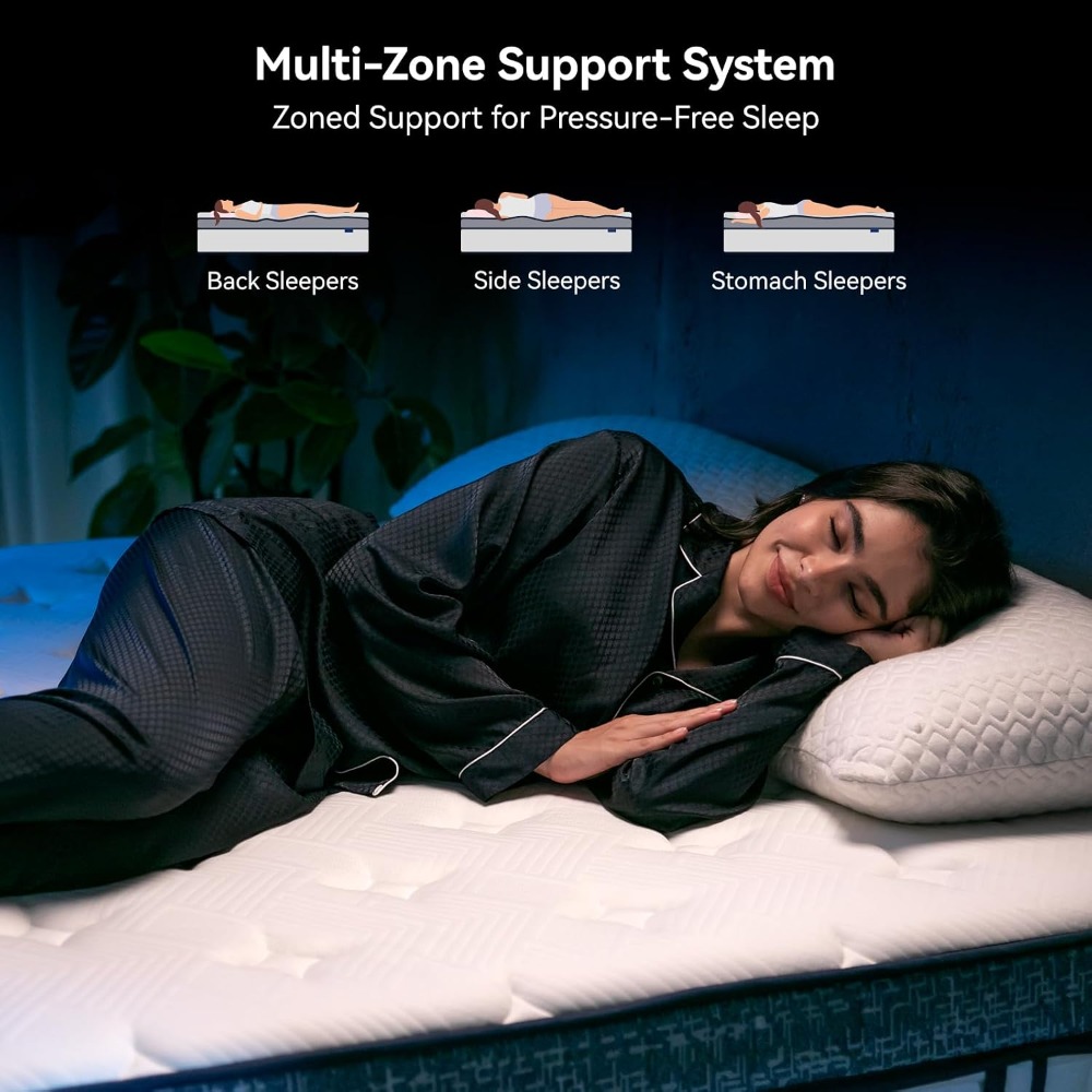 Queen Mattress, 12 Inch Hybrid - Memory Foam Mattress In A Box Queen ulasan dan harga
