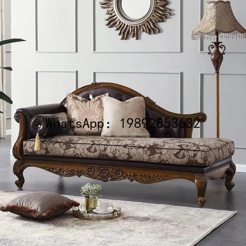 H5.15  all-solid wood sofa lea - Chairs ulasan dan harga