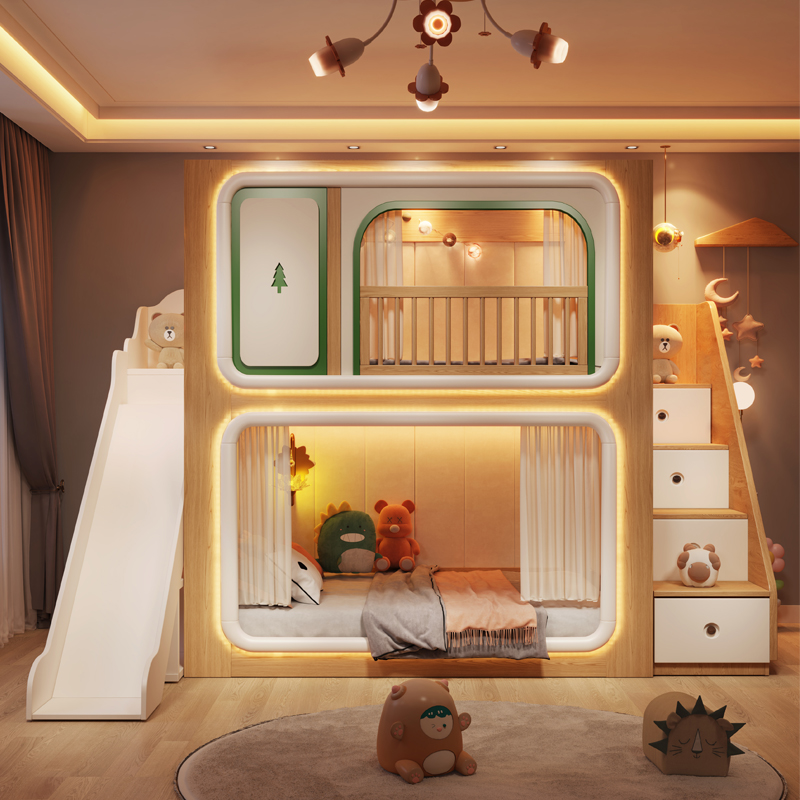 Loft Double Decker Kids Beds W - Bunk Bed With Stairs And Slide ulasan dan harga
