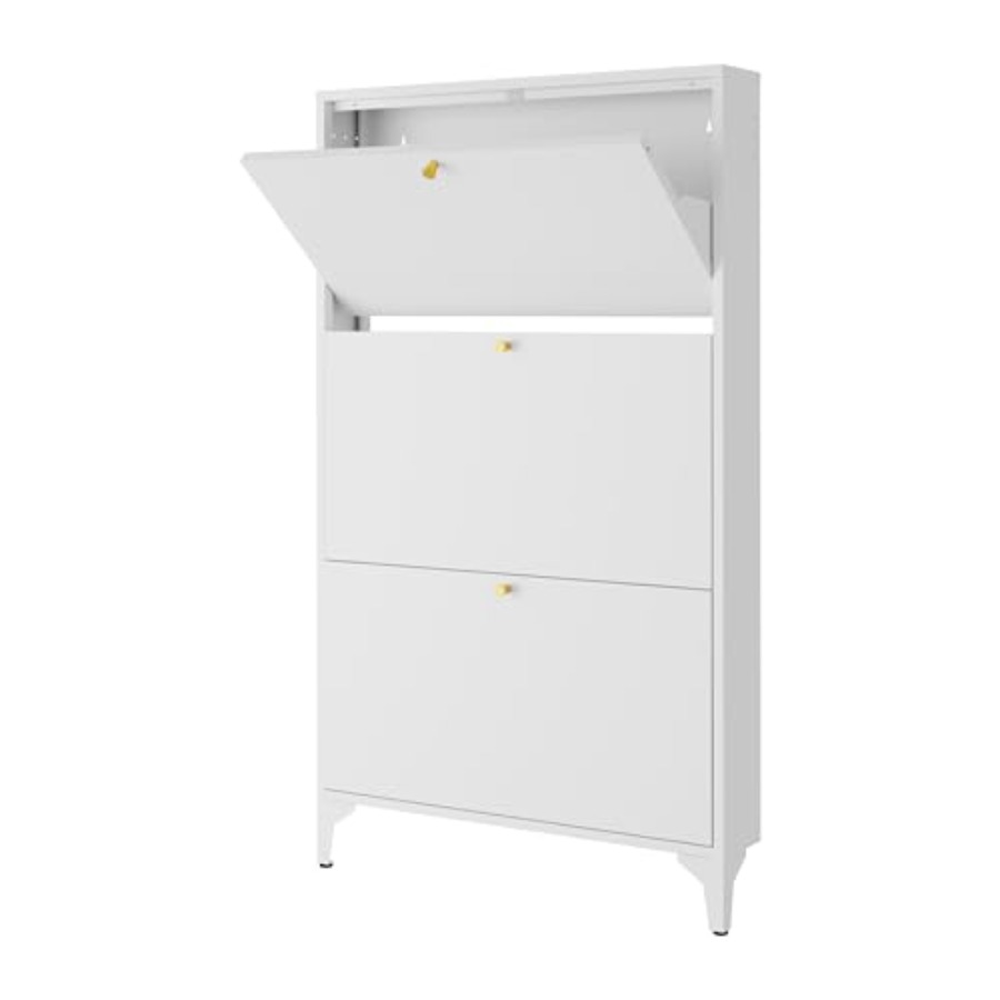 Freestanding Shoe Cabinet with - Shoe Rack Cabinet Narrow Entryway ulasan dan harga