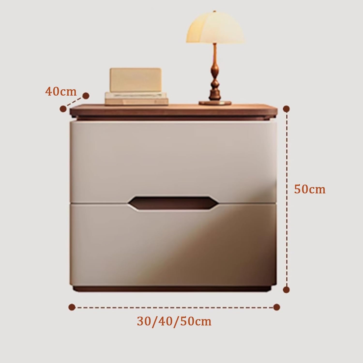 Bed Side Tables Bedroom, Night - Solid Wood Nightstand 2 Drawers ulasan dan harga